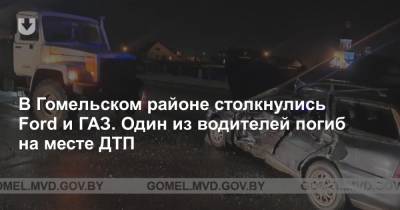 В Гомельском районе столкнулись Ford и ГАЗ. Один из водителей погиб на месте ДТП