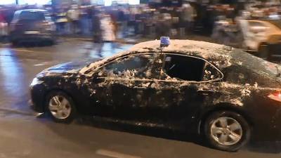 Возбуждено дело о повреждении машины ФСБ на незаконной акции в Москве