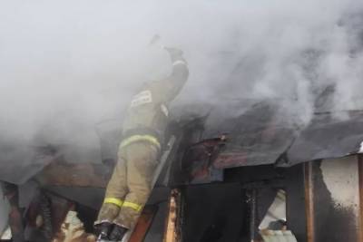 Жилой дом сгорел в в Псковском районе