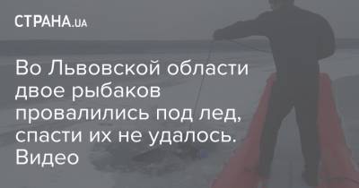 Во Львовской области двое рыбаков провалились под лед, спасти их не удалось. Видео