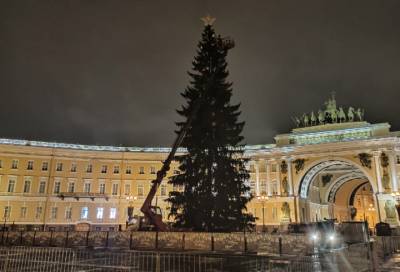 В Петербурге главную новогоднюю елку убирают с Дворцовой площади