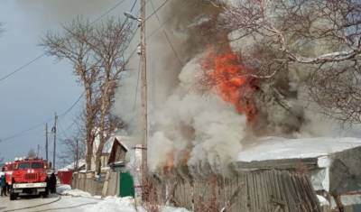 Двое детей погибли при пожаре в частном доме в Южно-Сахалинске