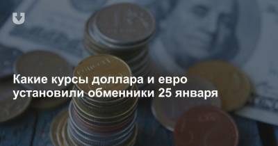 Какие курсы доллара и евро установили обменники 25 января - news.tut.by - Белоруссия