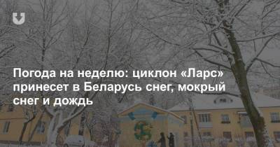 Погода на неделю: циклон «Ларс» принесет в Беларусь снег, мокрый снег и дождь