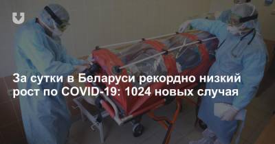 За сутки в Беларуси рекордно низкий рост по COVID-19: 1024 новых случая