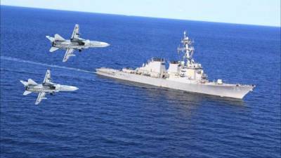 Боевые самолёты ВКС РФ «нанесли удар» по американскому эсминцу в Чёрном море - sharij.net - США - county Cook