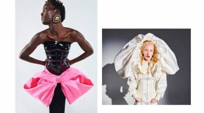 «Мускулистые» корсеты, серьги-платье и современная Дева Мария в коллекции Schiaparelli Haute Couture