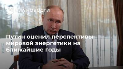 Путин оценил перспективы мировой энергетики на ближайшие годы