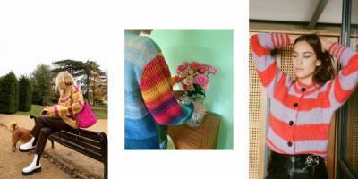 Instagram-тренд: свитер в цветную полоску против серых будней