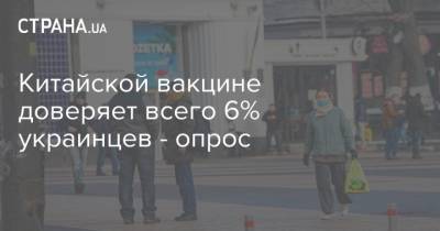 Китайской вакцине доверяет всего 6% украинцев - опрос