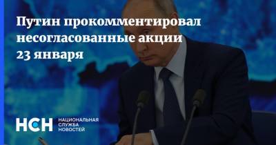 Путин прокомментировал несогласованные акции 23 января