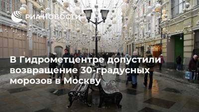 В Гидрометцентре допустили возвращение 30-градусных морозов в Москву