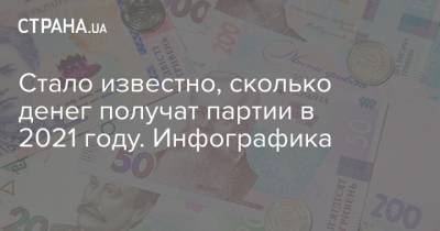 Стало известно, сколько денег получат партии в 2021 году. Инфографика