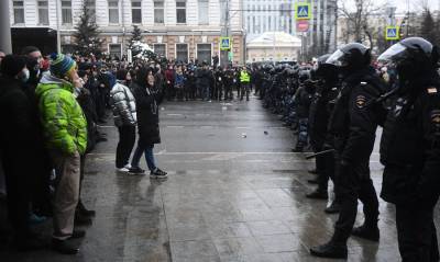 В Москве арестовано 30 человек за участие в незаконной акции 23 января