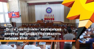 «Везти эшелонами»: киргизский депутат предложил отправлять рабочих в РФ