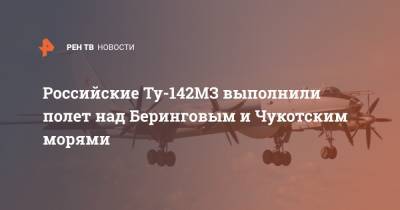 Российские Ту-142МЗ выполнили полет над Беринговым и Чукотским морями