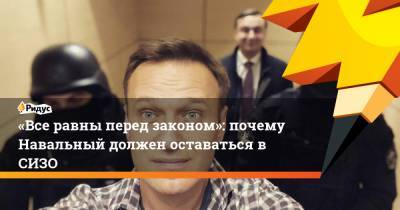 Алексей Навальный - «Все равны перед законом»: почему Навальный должен оставаться в СИЗО - ridus.ru - Тула - Берлин - Тульская обл.