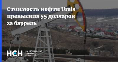 Стоимость нефти Urals превысила 55 долларов за баррель
