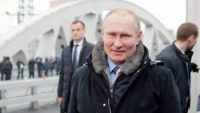 Путин посетил открытие транспортной развязки в Химках