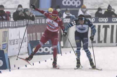 Лыжник Большунов назвал причину столкновения с Мяки на этапе КМ в Финляндии