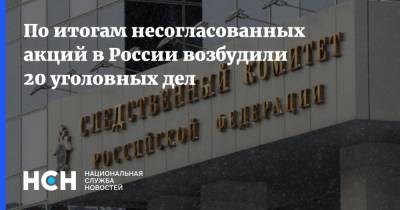 По итогам несогласованных акций в России возбудили 20 уголовных дел