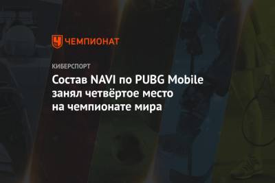 Состав NAVI по PUBG Mobile занял четвёртое место на чемпионате мира