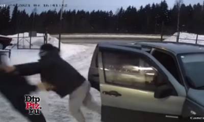 Появилось видео перестрелки на автостоянке в Петрозаводске