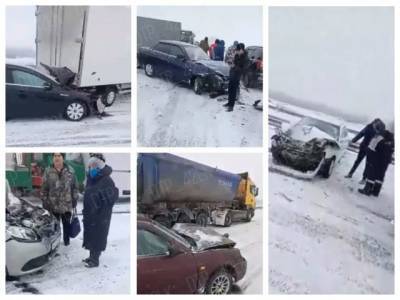 В МВД рассказали подробности ДТП с участием 17 автомобилей в Кузбассе