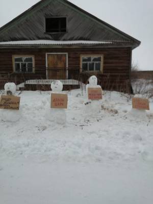 В Архангельской области к активистке пришла полиция из-за «митинга снеговиков»