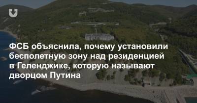 ФСБ объяснила, почему установили бесполетную зону над резиденцией в Геленджике, которую называют дворцом Путина
