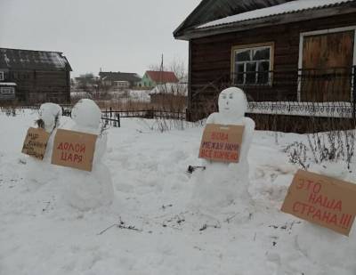 В Архангельской области женщину задержали за снежный пикет