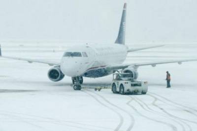 В Одессе из-за сильного снегопада отменили несколько авиарейсов