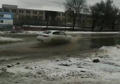 В Рязани снова затопило улицу Халтурина