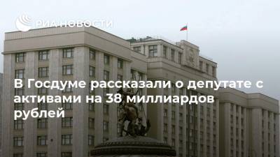 В Госдуме рассказали о депутате с активами на 38 миллиардов рублей