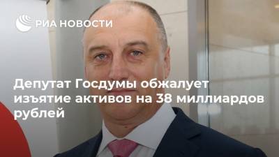 Депутат Госдумы обжалует изъятие активов на 38 миллиардов рублей