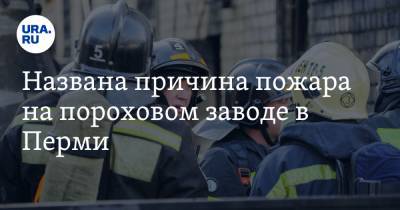 Названа причина пожара на пороховом заводе в Перми
