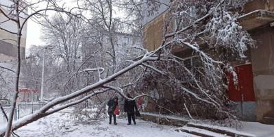 В Одессе продолжается сильный снегопад: остановился электротранспорт, 58 человек получили травмы