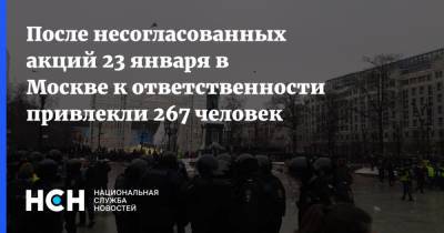 После несогласованных акций 23 января в Москве к ответственности привлекли 267 человек