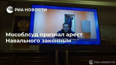 Мособлсуд признал арест Навального законным