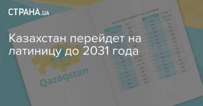 Казахстан перейдет на латиницу до 2031 года