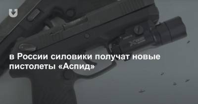 в России силовики получат новые пистолеты «Аспид»
