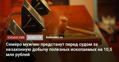 Семеро мужчин предстанут перед судом за незаконную добычу полезных ископаемых на 10,5 млн рублей