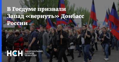В Госдуме призвали Запад «вернуть» Донбасс России