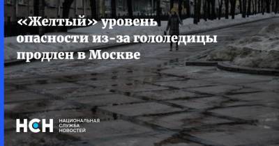 «Желтый» уровень опасности из-за гололедицы продлен в Москве