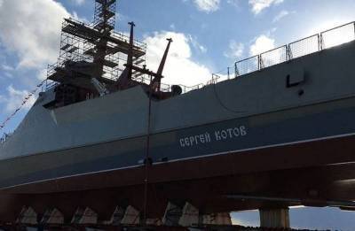В Керчи спущен на воду четвёртый патрульный корабль «Сергей Котов» проекта 22160