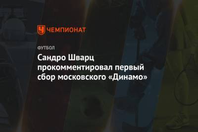 Сандро Шварц прокомментировал первый сбор московского «Динамо»