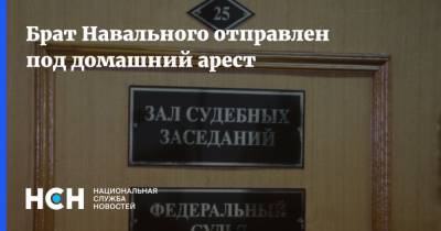 Брат Навального отправлен под домашний арест