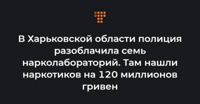 В Харьковской области полиция разоблачила семь нарколабораторий. Там нашли наркотиков на 120 миллионов гривен