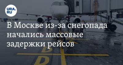 В Москве из-за снегопада начались массовые задержки рейсов