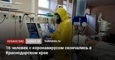16 человек с коронавирусом скончались в Краснодарском крае